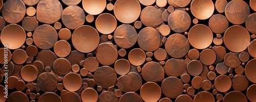 Copper repeated circle pattern