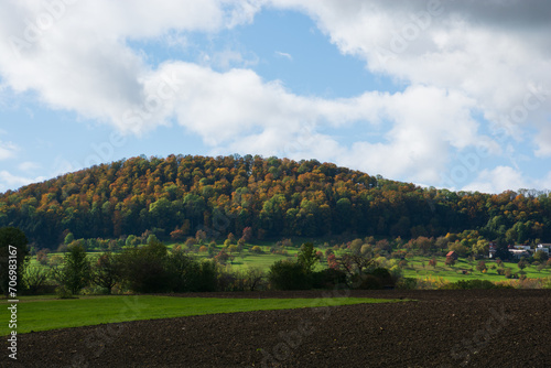 Autumnal landscape in the beautiful Franconian region of Germany