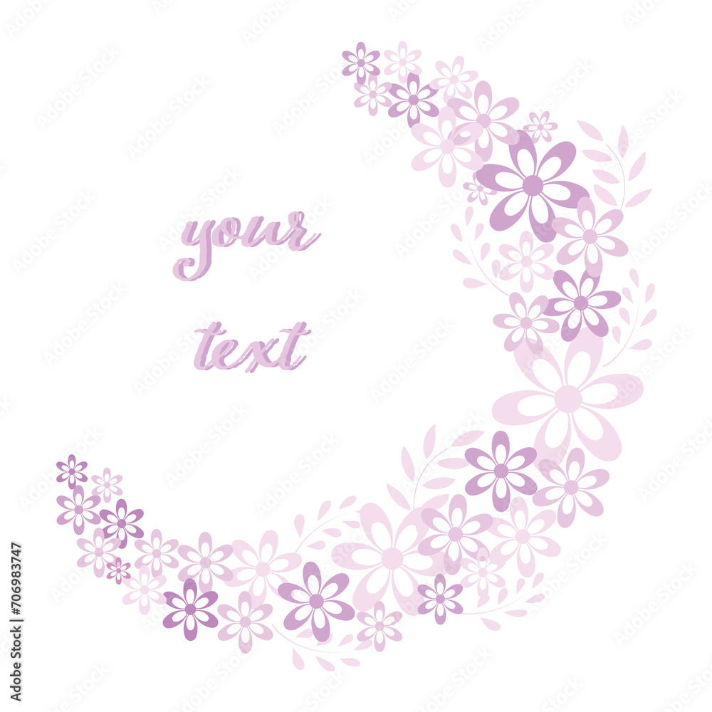 Pink floral desing vector illustration