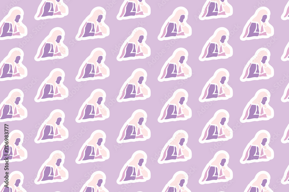 Vector Womens day element Seamless Pattern Background Vector Womens day element Seamless Pattern Background