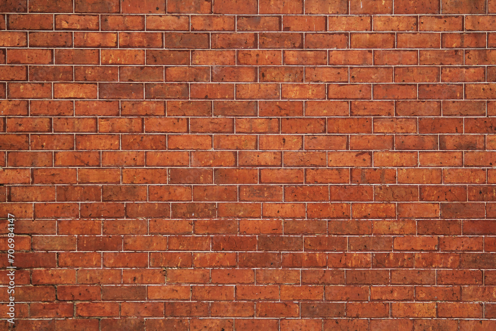 Naklejka premium Red brick wall texture
