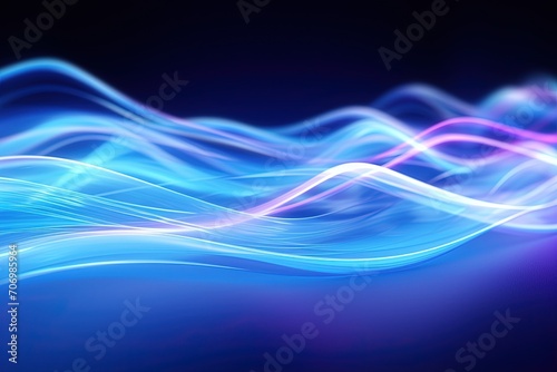 bstract futuristic background with pink blue glowing neon moving high speed wave lines and bokeh lights. Data transfer concept Fantastic wallpaper