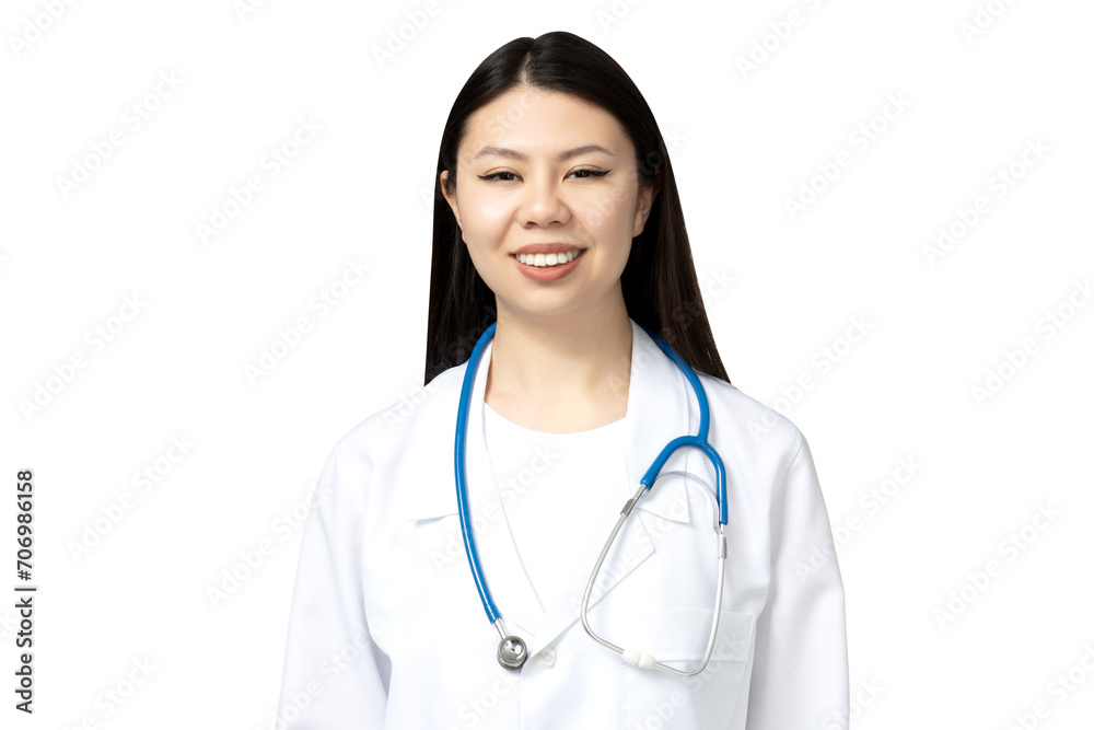 PNG, Asian girl as a doctor, isolated on white background. PNG, Asian girl as a doctor, isolated on white background.