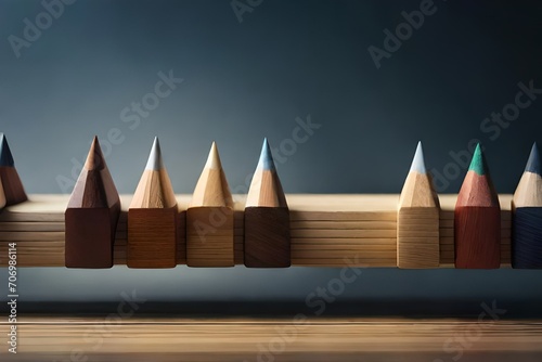 wooden pencils on wooden table