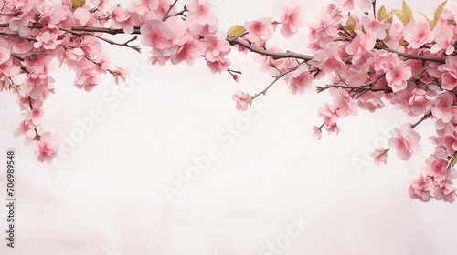 Tree branch flower Photo Overlays Summer spring painted illustration background