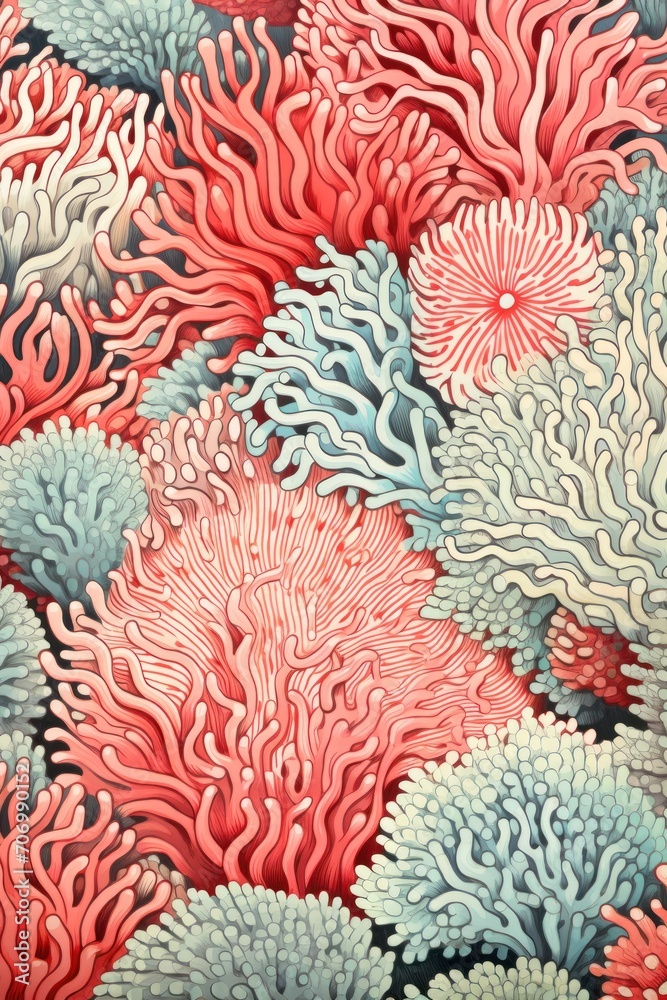 Coral repeated pattern