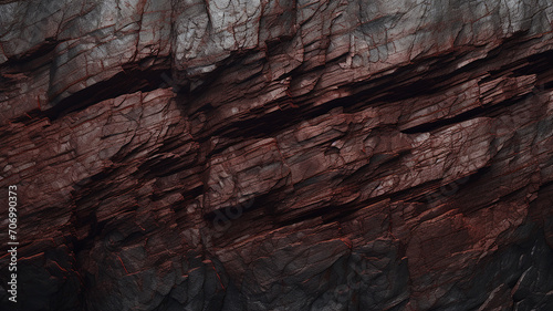 dark red cliff texture © benjawan