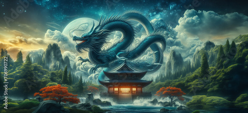 Le dragon gardien de chine photo