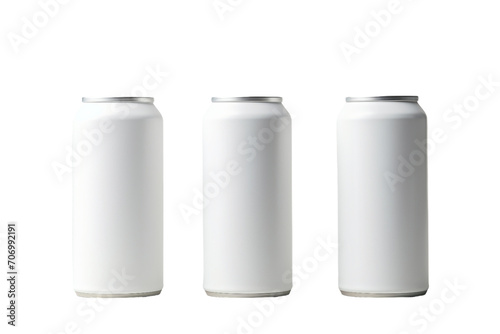 white soda can isolated
