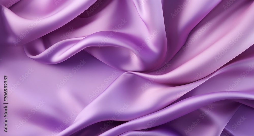 Obraz premium Folds of silk satin fabric lie beautifully on the table. Elegant pastel textile background for advertising goods and business.