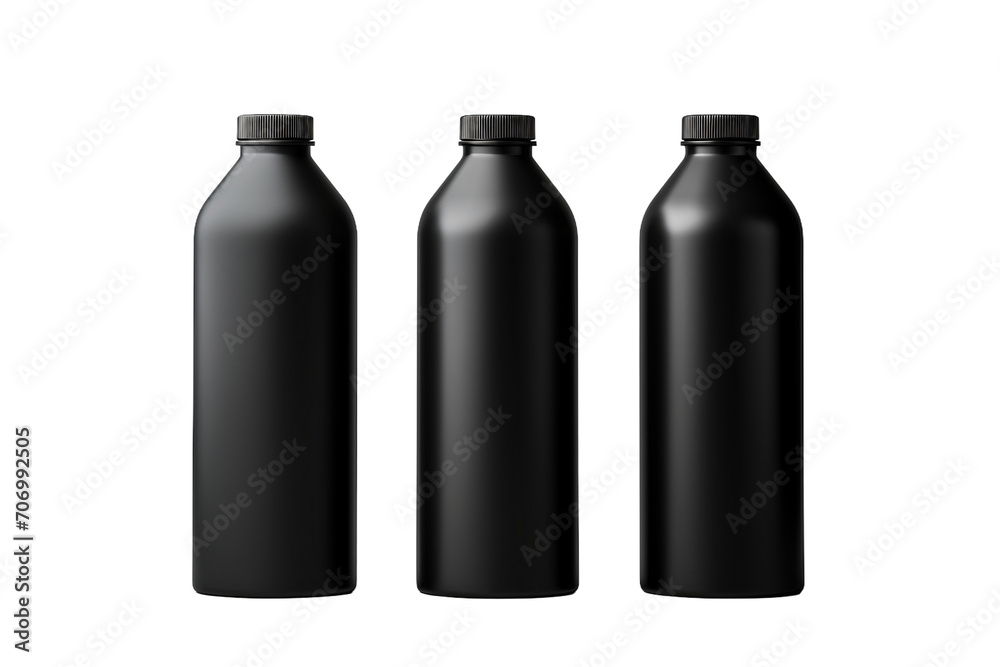 Cosmetics bottles, cream, isolated on white background, black bottle isolated on white Cosmetics bottles, cream, isolated on white background, black bottle isolated on white