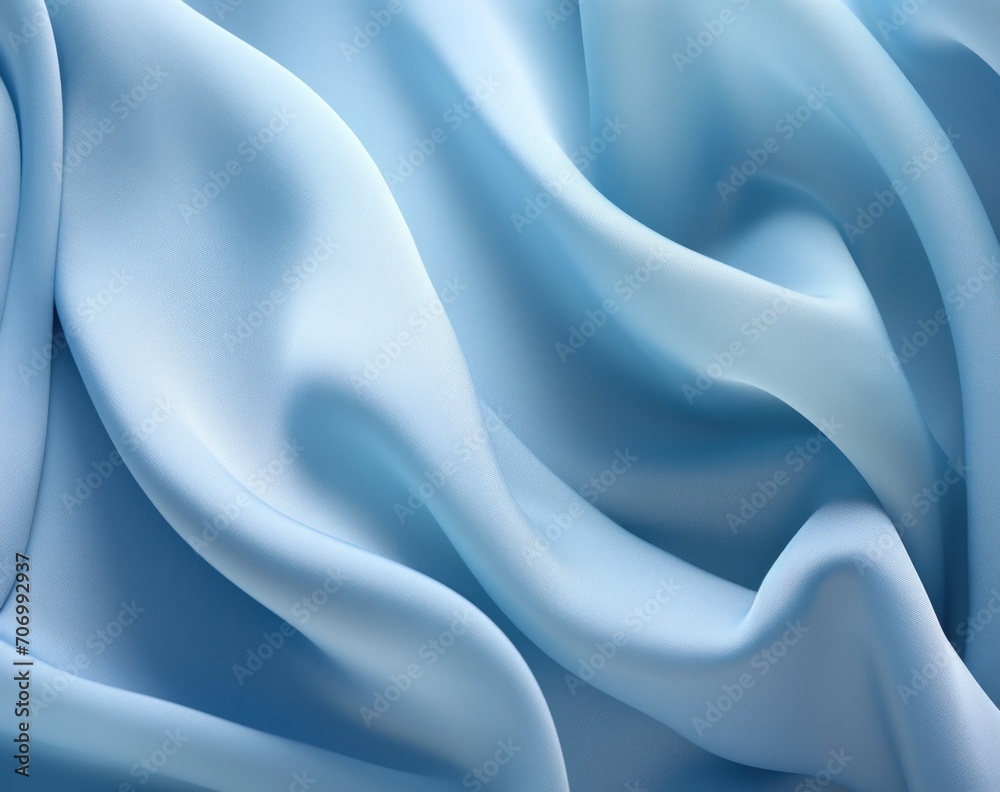 Obraz premium Folds of silk satin fabric lie beautifully on the table. Elegant pastel textile background for advertising goods and business.