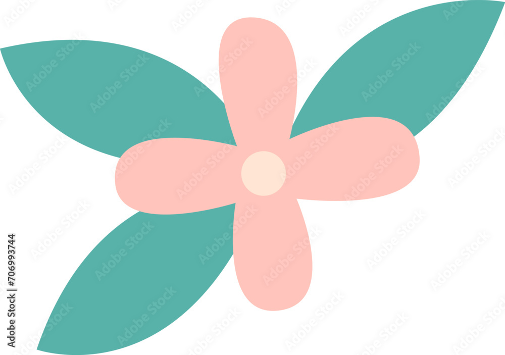Flower With Leaves Flower With Leaves