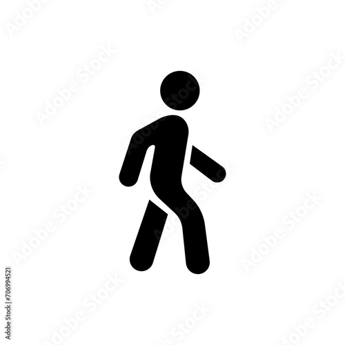 Man walk icon isolated minimal single flat linear icon for application and info-graphic. Vector EPS10