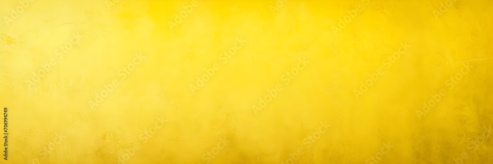 Yellow rough wall background banner. Grunge yellow wall texture backdrop.