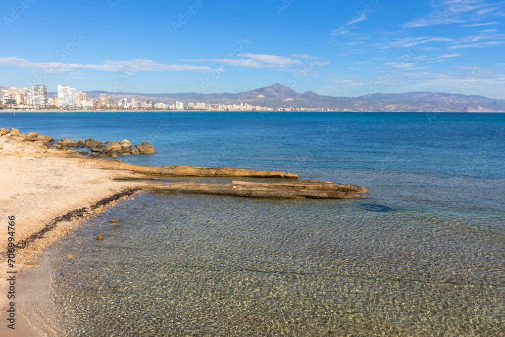 Paesaggio marino di Cabo de la Huerta ad Alicante, Spagna