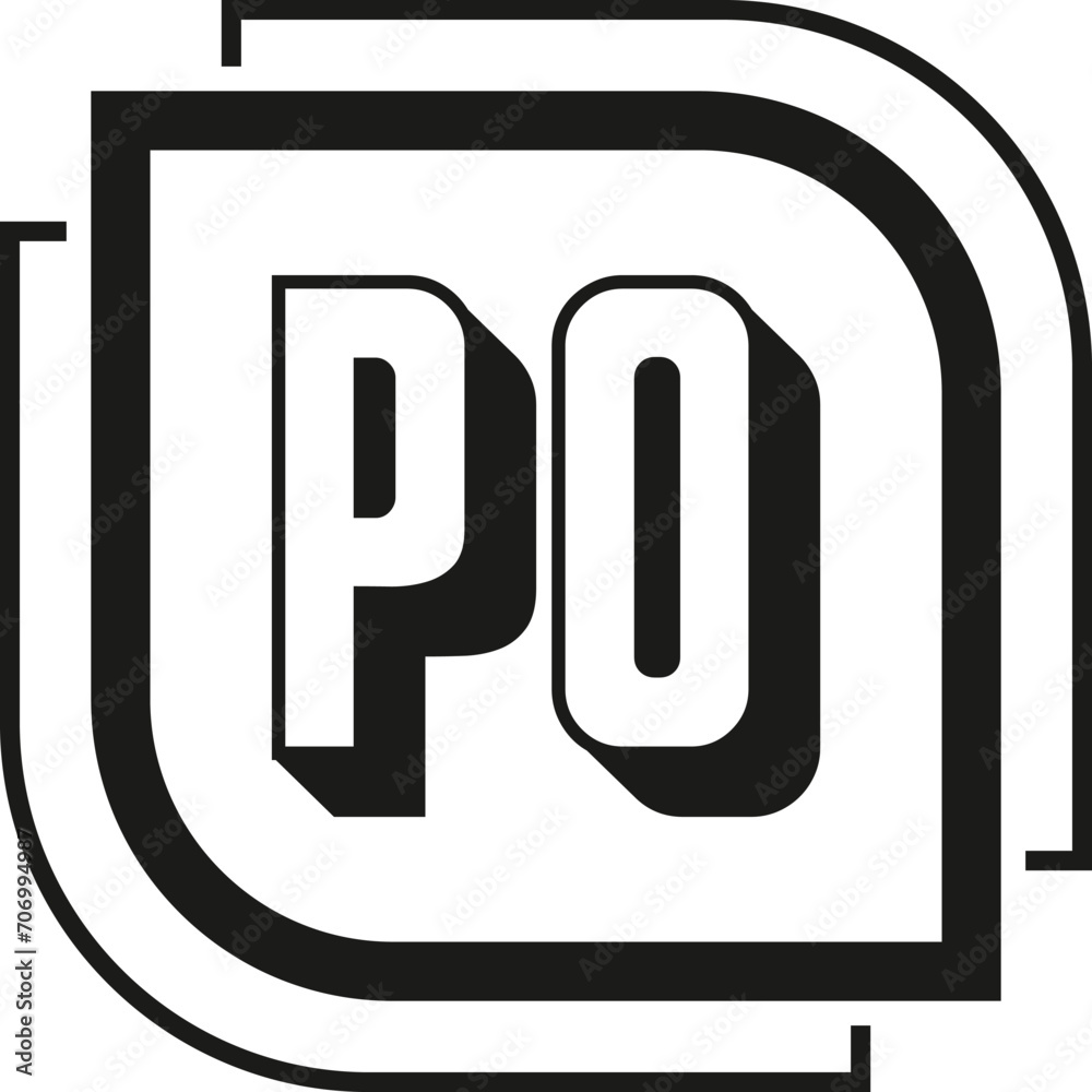 PO letter logo design on white background. PO logo. PO creative initials letter Monogram logo icon concept. PO letter design PO letter logo design on white background. PO logo. PO creative initials letter Monogram logo icon concept. PO letter design