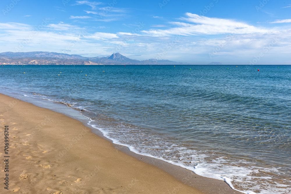 Playa San Juan, Paesaggio marino ad Alicante, Spagna