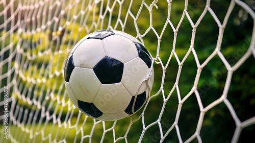 Close-Up Goal Celebration: Soccer Ball in the Net - 2024 Championship © TimeaPeter