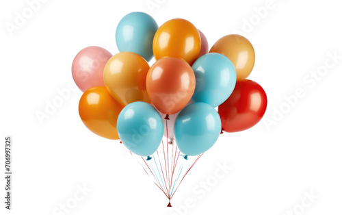 Role of a Balloon Bouquet in Modern Event Decoration on a White or Clear Surface PNG Transparent Background
