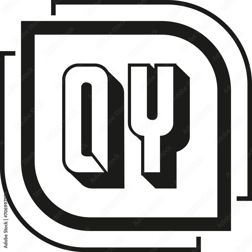 QY letter logo design on white background. QY logo. QY creative initials letter Monogram logo icon concept. QY letter design QY letter logo design on white background. QY logo. QY creative initials letter Monogram logo icon concept. QY letter design
