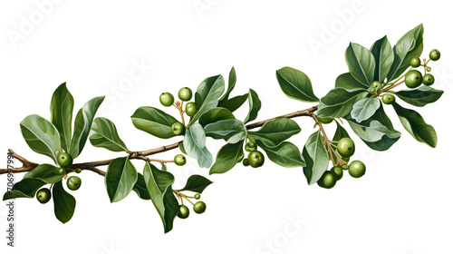 mistletoe png, holiday decoration, Christmas symbol, festive plant, mistletoe clipart, seasonal illustration, transparent background, winter decor, traditional ornament