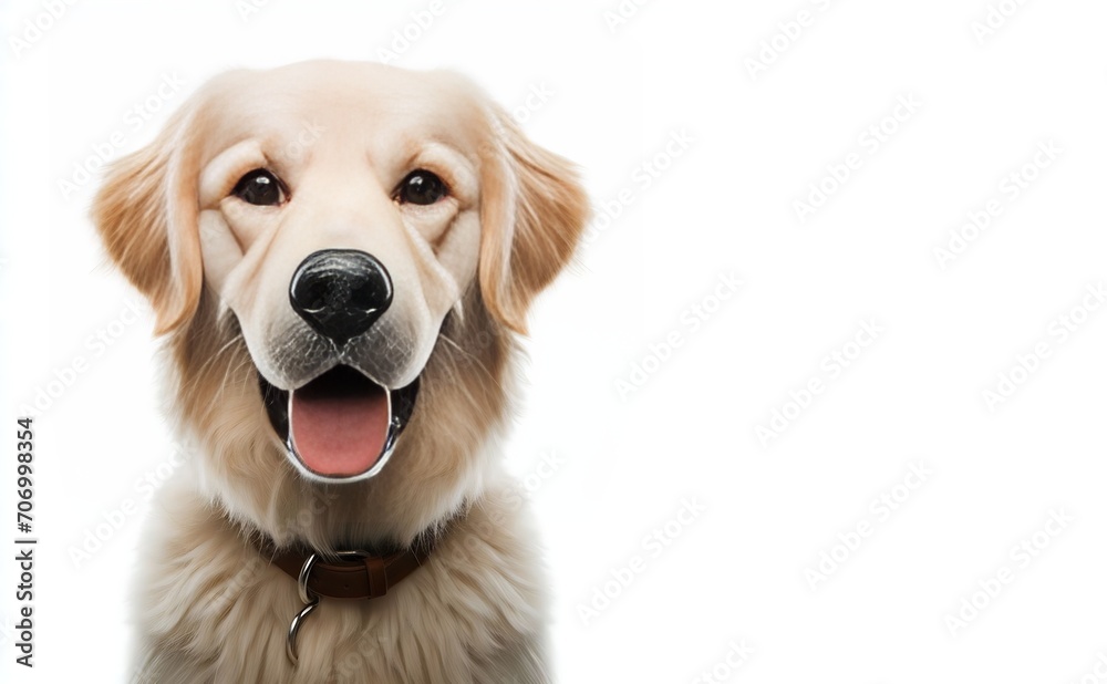 Surprised Dog Perfect Exuberant Smooth Soft Look  with white background, generative ai