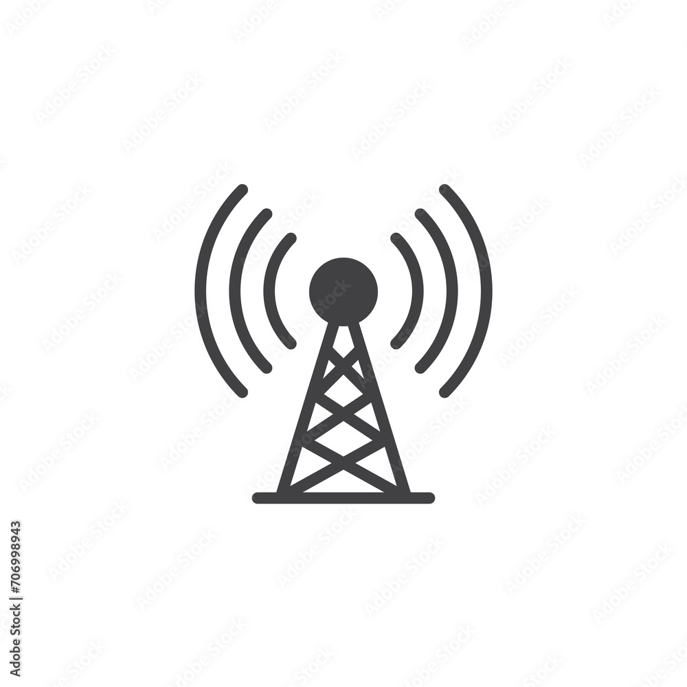 Transmitter Antenna Signal vector icon Transmitter Antenna Signal vector icon