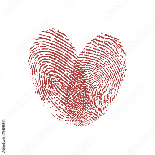 Herat fingerprint love valentine day