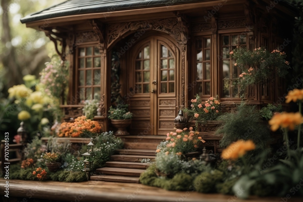Miniature entrance to the house