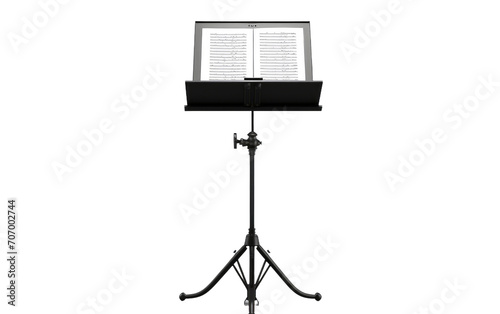 Sheet Music Stand, Essential for Musicians Seeking Perfect Note Display on a White or Clear Surface PNG Transparent Background