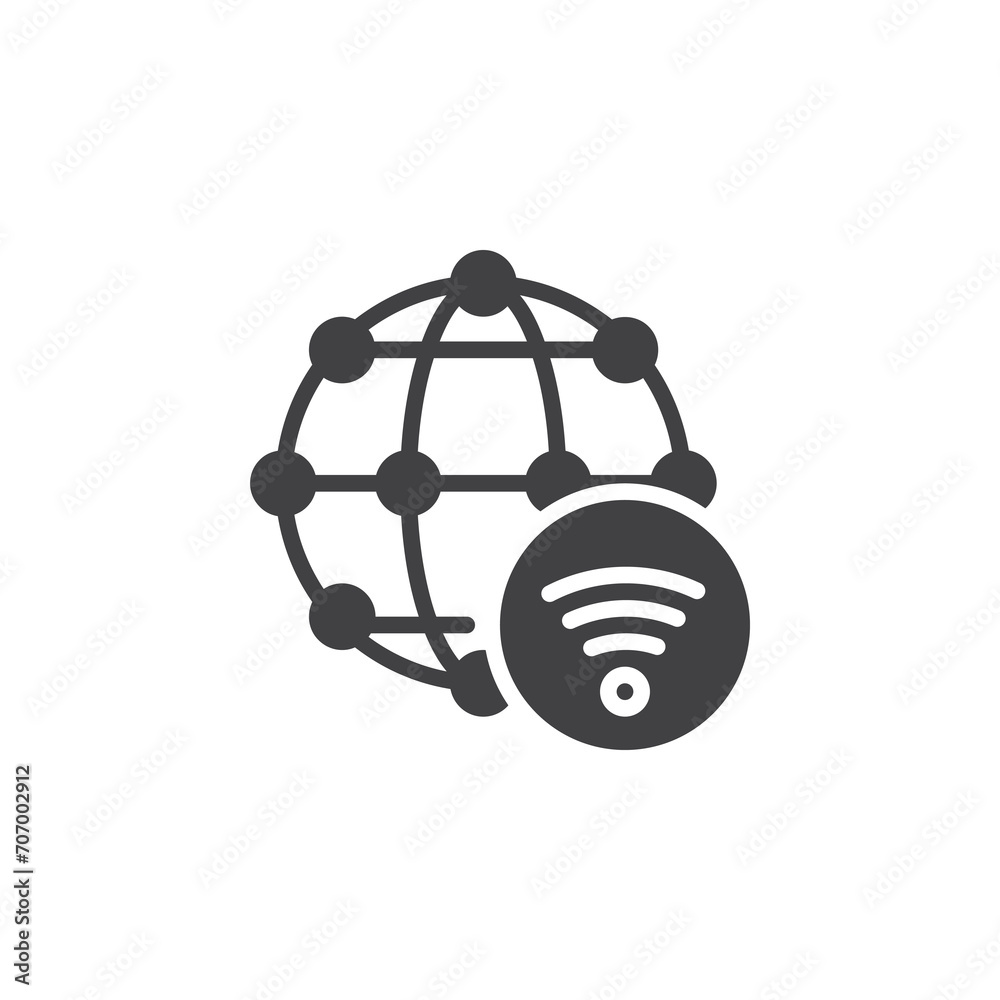 Global network connection vector icon Global network connection vector icon