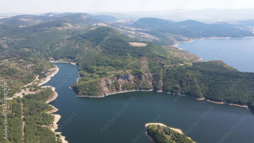 Amazing Aerial view of Kardzhali Reservoir and Arda River meander, Bulgaria Amazing Aerial view of Kardzhali Reservoir and Arda River meander, Bulgaria