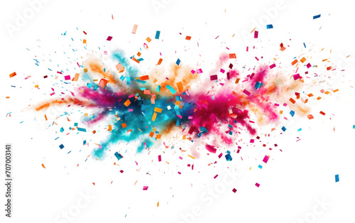 Colorful Confetti Cannons, Transforming Gatherings into Joyful Spectacles on a White or Clear Surface PNG Transparent Background © Usama
