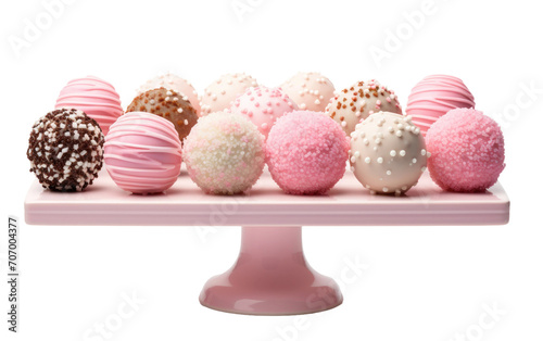 Party Cake Pop Stand, A Delicious Display of Sweet Confections on a White or Clear Surface PNG Transparent Background