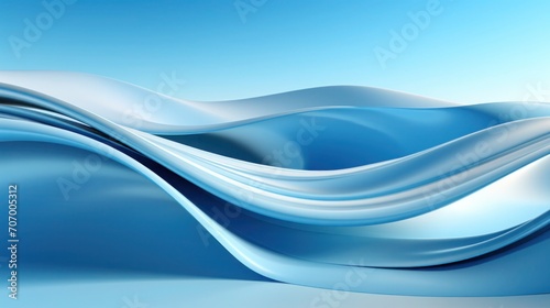 Abstract blue background, The fluid motion of gentle waves in a calming, aquatic design