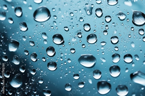 Wallpaper Mural Water drops on blue, sparkling droplets of water, offering a sense of purity and freshness Torontodigital.ca