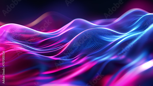 Luminous Waves, neon abstract backgrounds