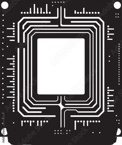 TechTune Harmonious Chip Vector Manifestation VectorVerse Cutting edge Symbolic Chip Creation