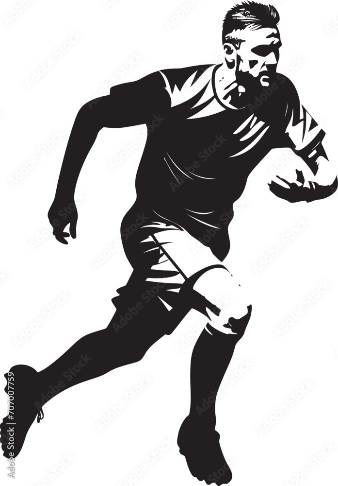 AthleticArtistry Vector Player Design PlaymakerPulse Dynamic Football Symbol AthleticArtistry Vector Player Design PlaymakerPulse Dynamic Football Symbol