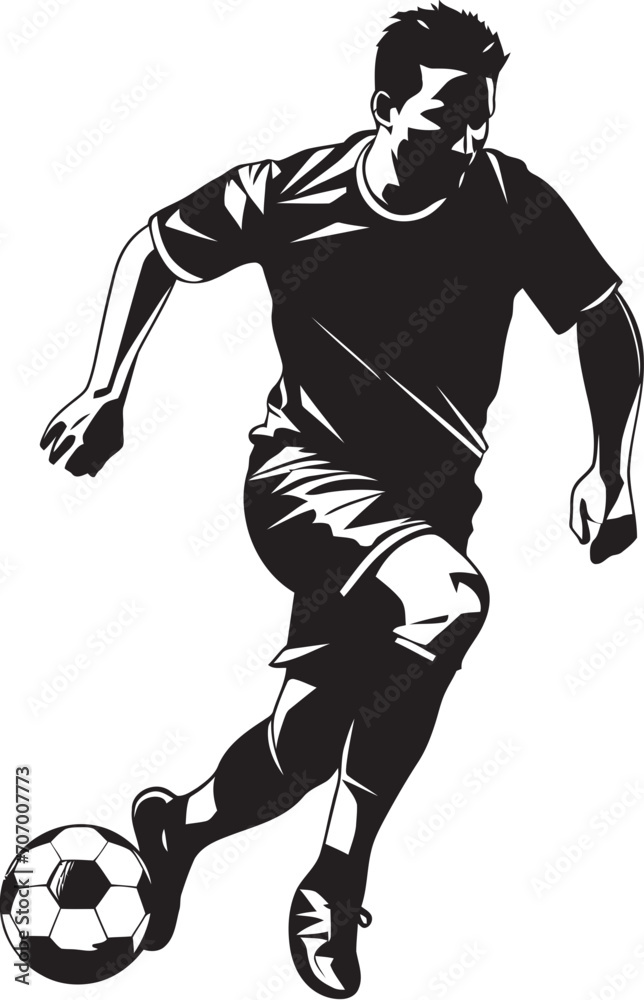 VictoryVista Dynamic Athlete Symbol SoccerSphere Player Vector Emblem VictoryVista Dynamic Athlete Symbol SoccerSphere Player Vector Emblem