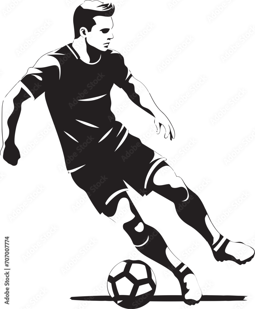 AthleticAura Dynamic Footballer Icon PlaymakerPrime Soccer Emblematic Icon