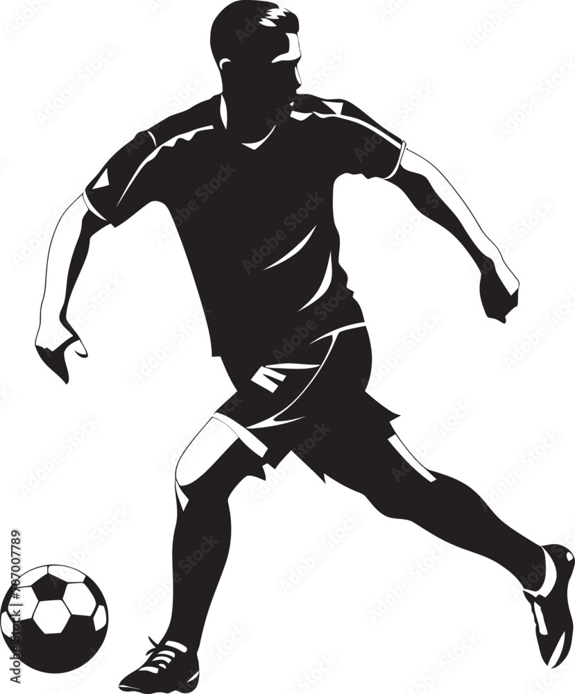 GoalGladiator Dynamic Soccer Emblem ChampionCraft Footballer Icon Design