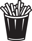 FryFiesta Dynamic Fries Logo CrispCraze French Fry Vector Icon