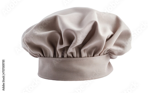 Gray Chef Hat, a Stylish and Modern Headwear for Culinary Professionals on a White or Clear Surface PNG Transparent Background