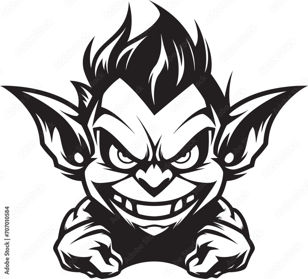 Villainous Vandal Evil Goblin Vector Sinister Schemer Full Body Goblin Symbol