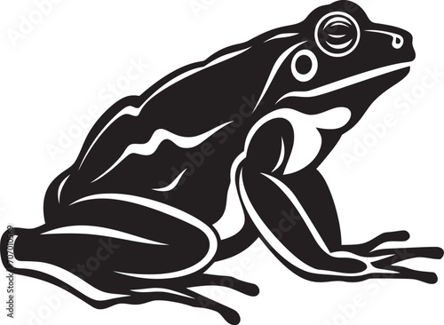 RibbitRush Dynamic Frog Logo ToadTrove Frog Vector Icon