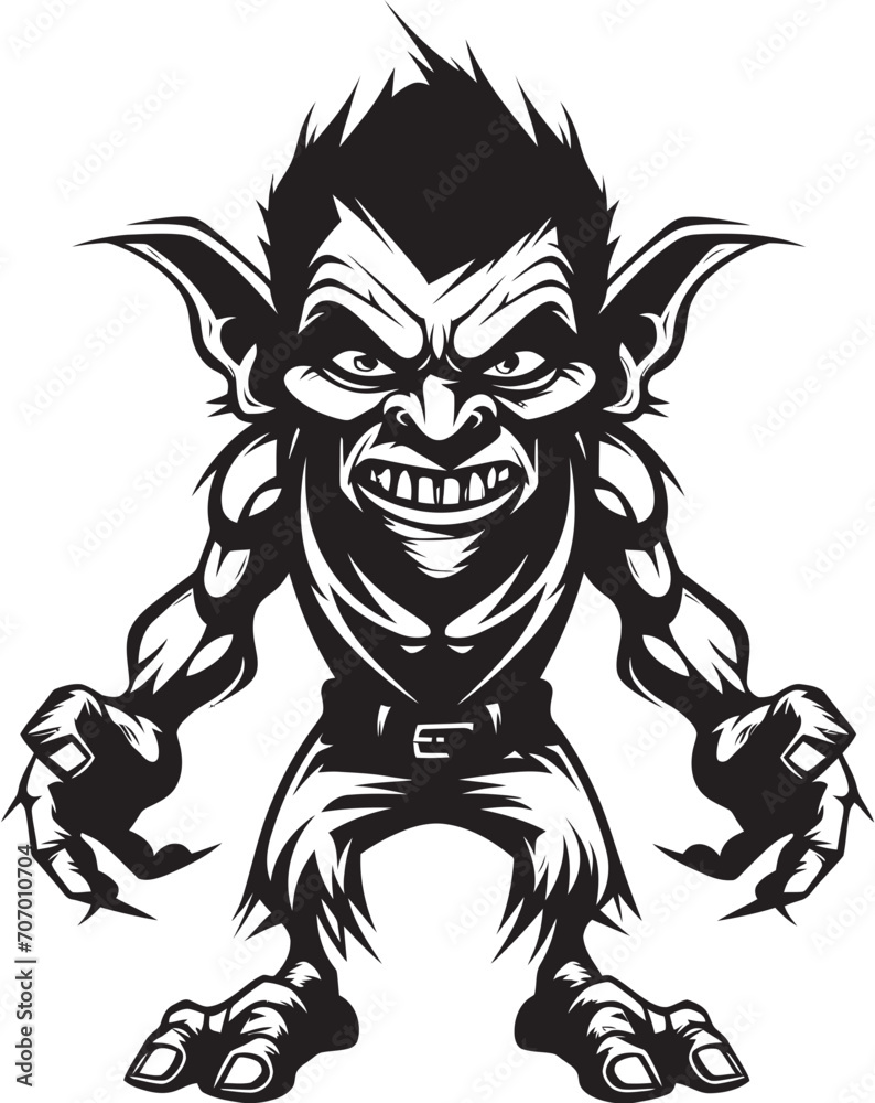 Devious Demon Wicked Goblin Icon Malevolent Minion Dynamic Goblin Vector Devious Demon Wicked Goblin Icon Malevolent Minion Dynamic Goblin Vector