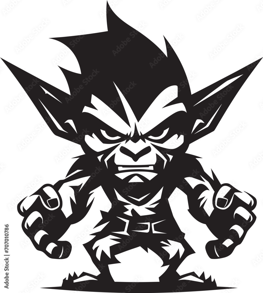 Villainous Vandal Evil Goblin Vector Sinister Schemer Full Body Goblin Symbol
