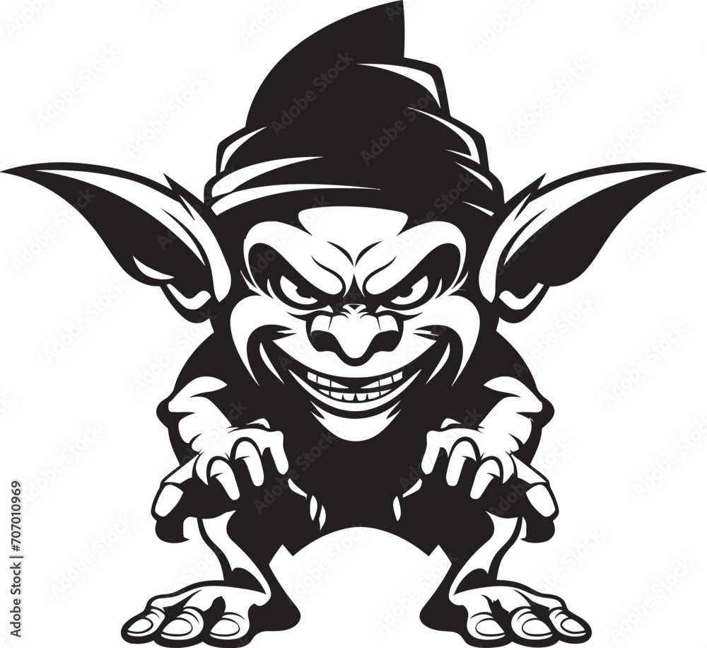 Villainous Vandal Evil Goblin Vector Sinister Schemer Full Body Goblin Symbol